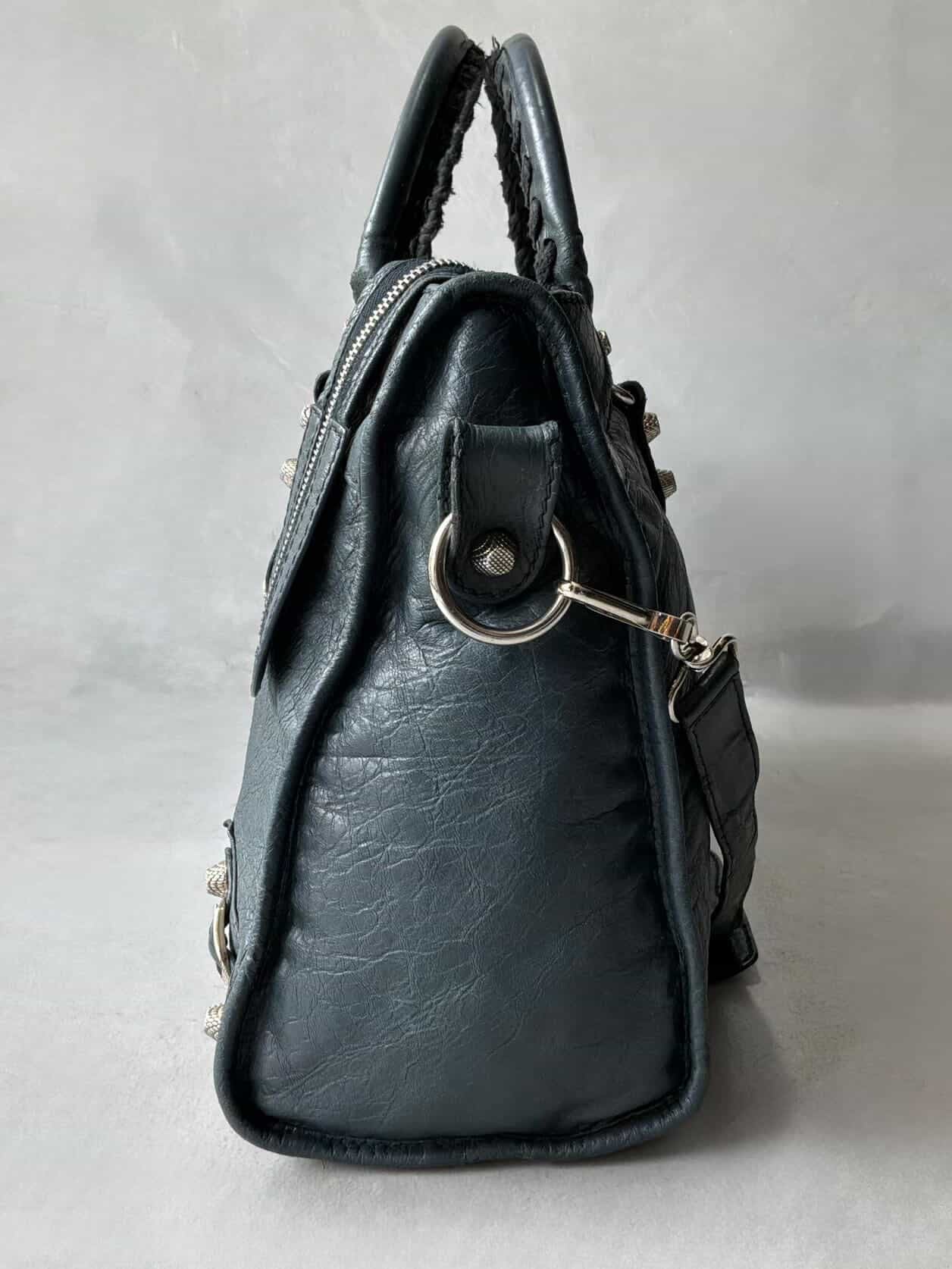 Balenciaga Classic City Giant 12 Navy Lambskin Bag