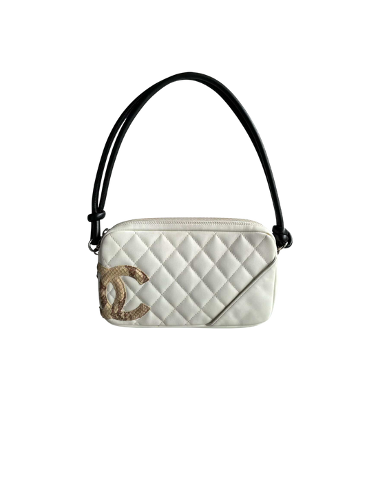Chanel Ligne Cambon Snakeskin CC Pochette Bag