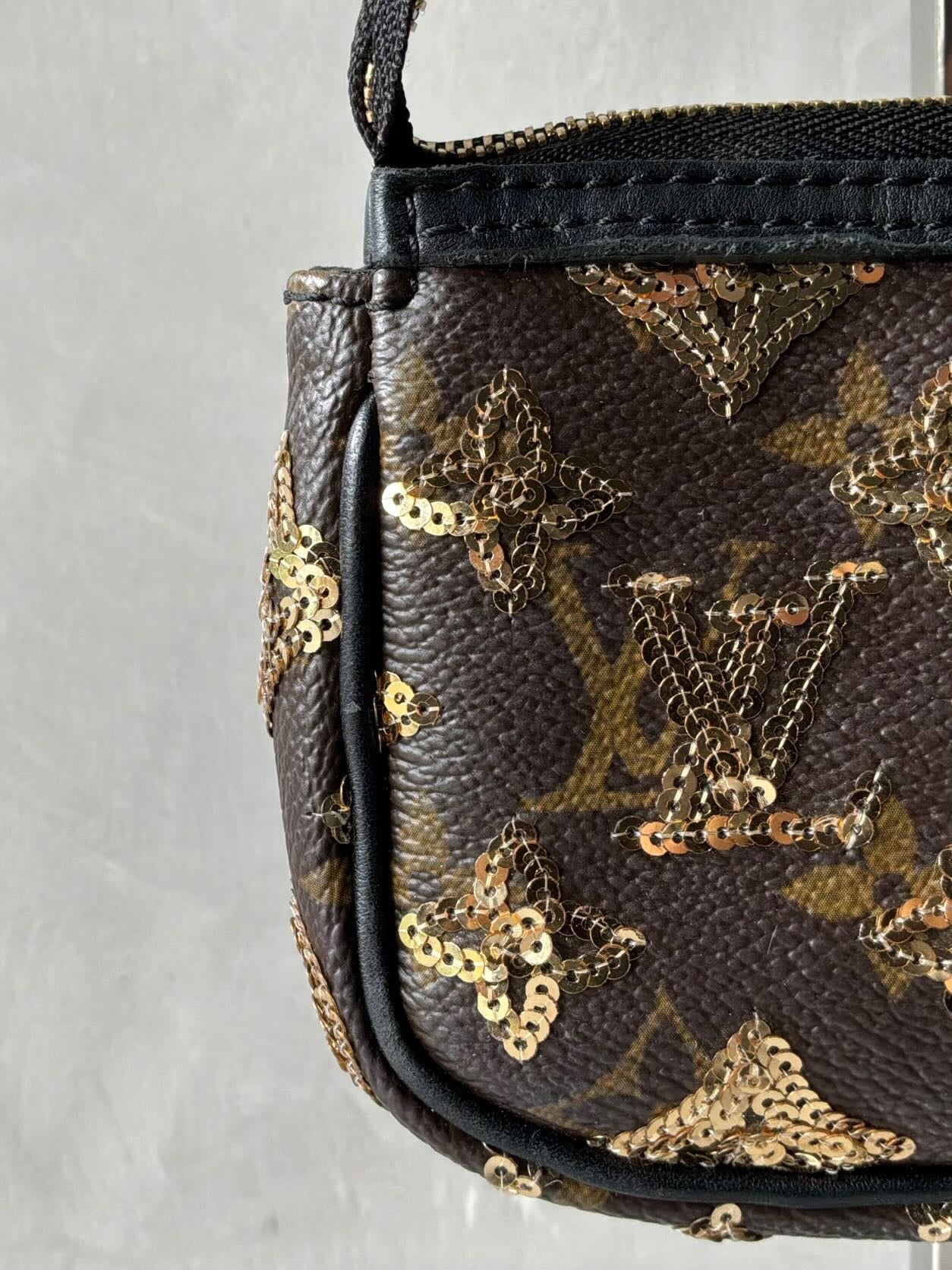 Louis Vuitton Sequins Monogram Micro Pochette Bag