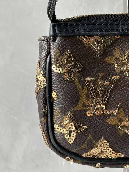Louis Vuitton Sequins Monogram Micro Pochette Bag