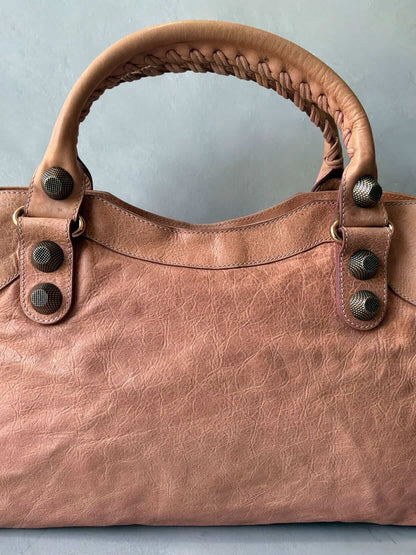 Balenciaga City Classic Giant 21 Salmon Pink Lambskin Bag
