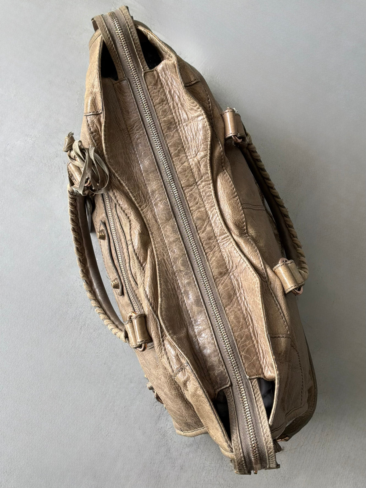 Balenciaga Part Time Taupe on Bronze Giant 12 Lambskin Bag