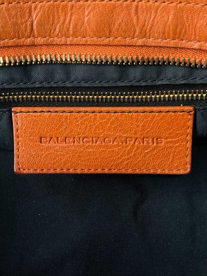 Balenciaga City Part Time Giant 12 Orange Lambskin Bag