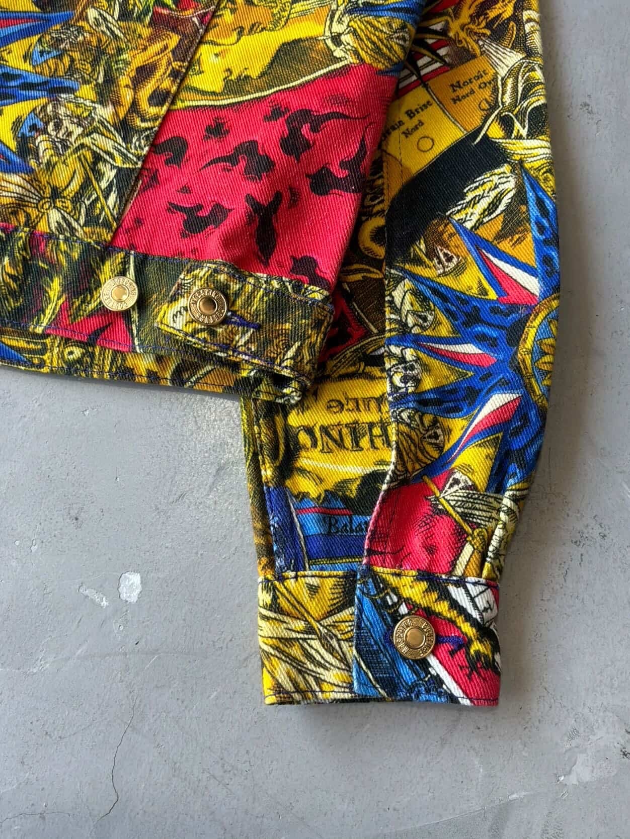 Moschino Womens Couture All Over Print Denim Jacket