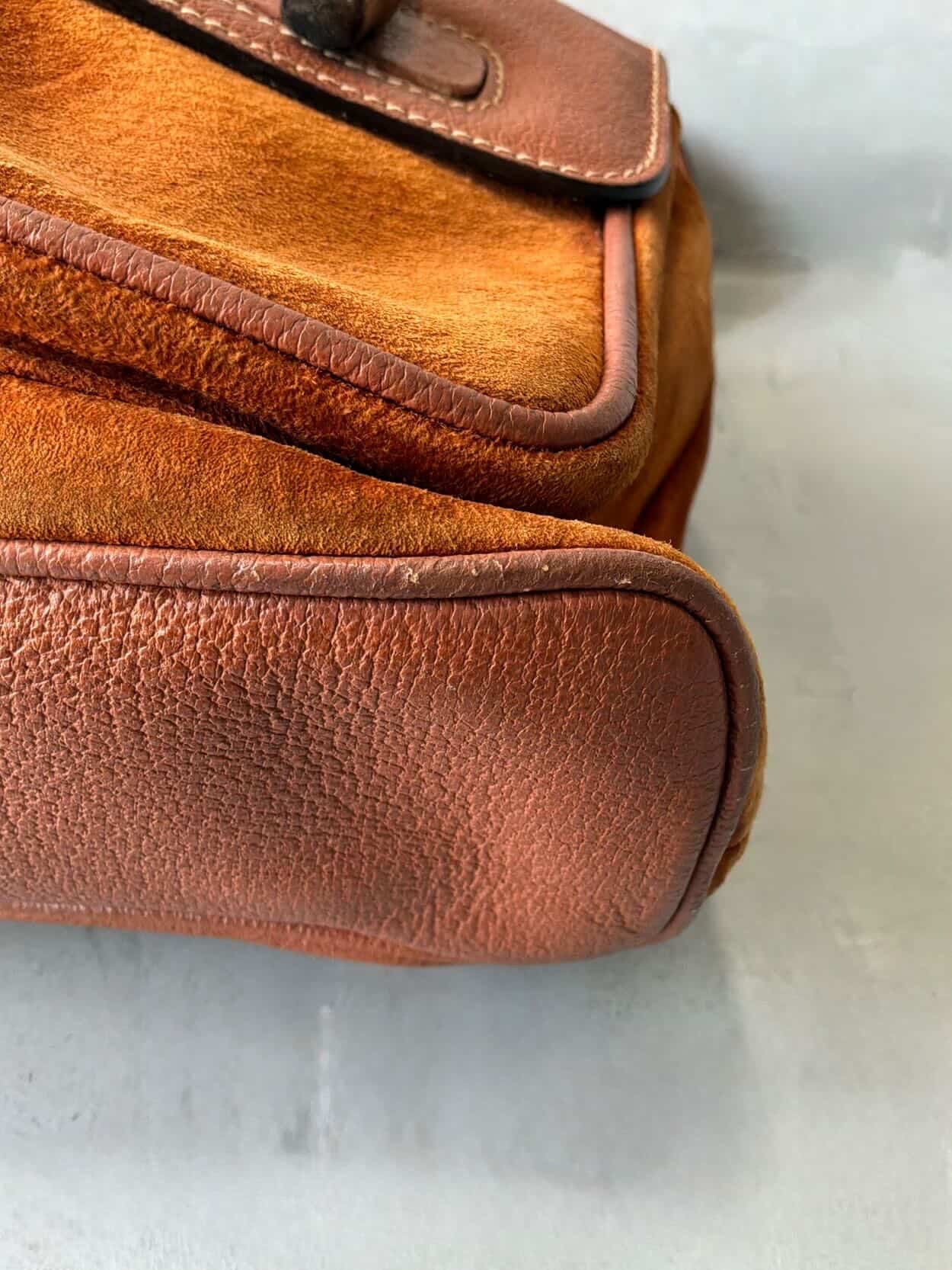 2000’s Gucci Suede Bamboo Backpack