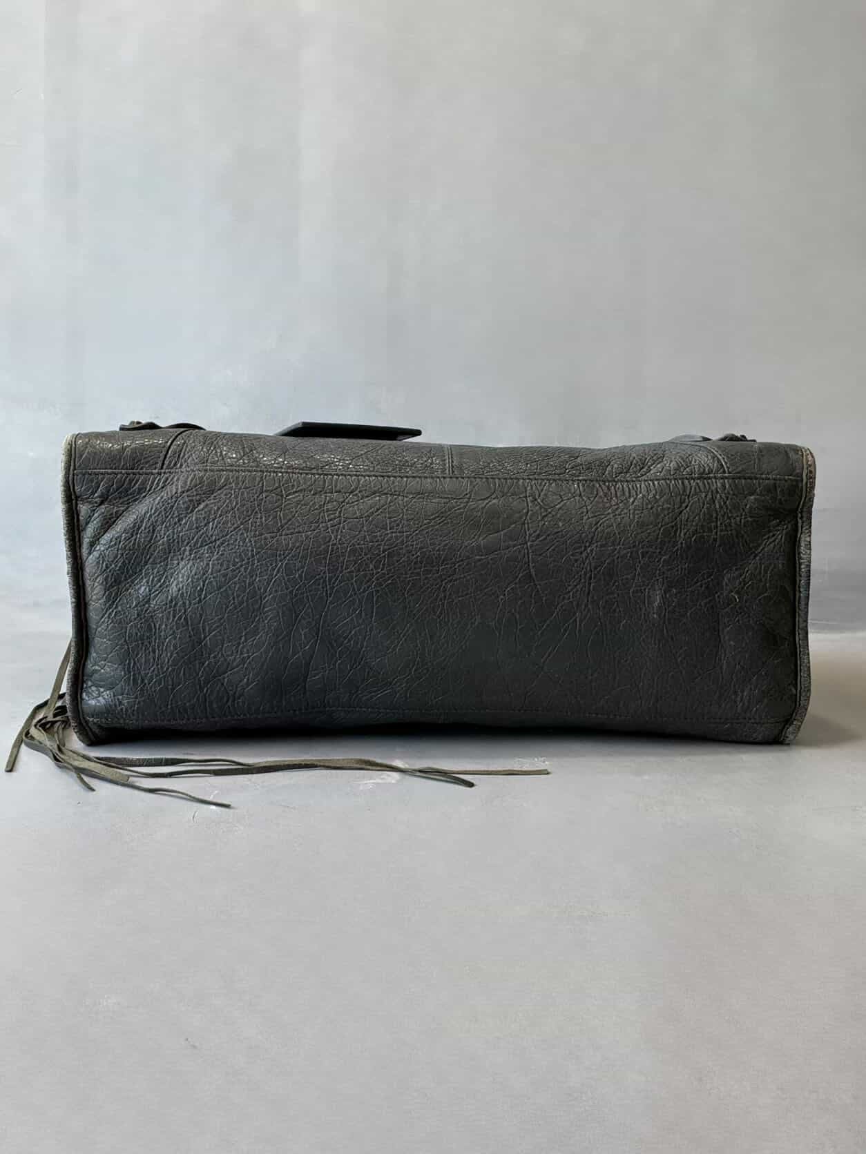 Balenciaga City Part Time Dark Gray Lambskin Bag
