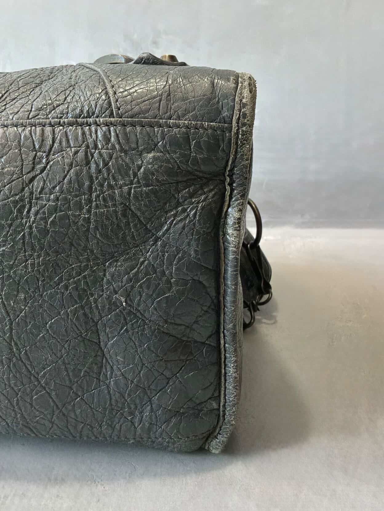 Balenciaga City Part Time Dark Gray Lambskin Bag