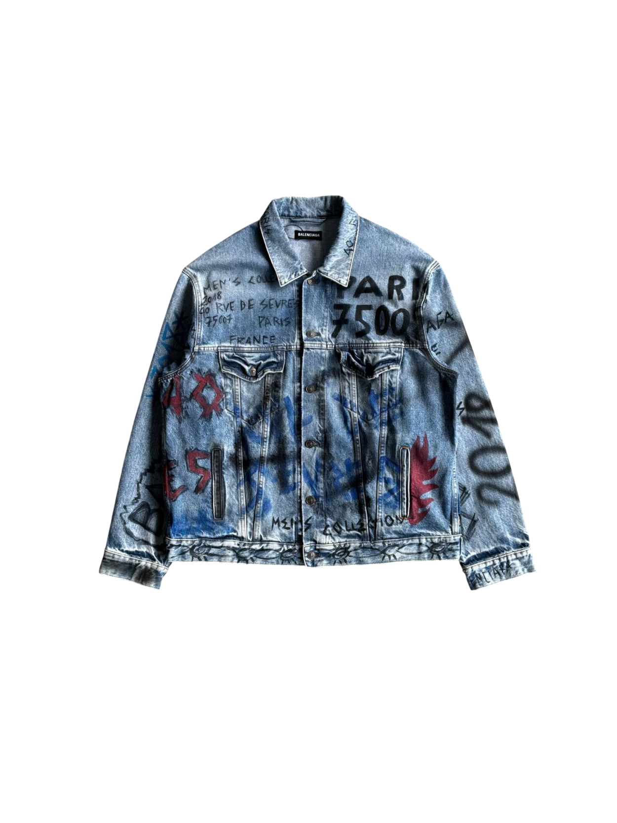 Balenciaga Graffiti Denim Jacket