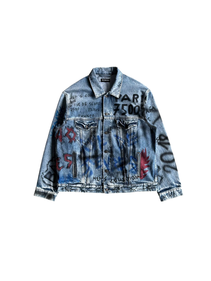 Balenciaga Graffiti Denim Jacket