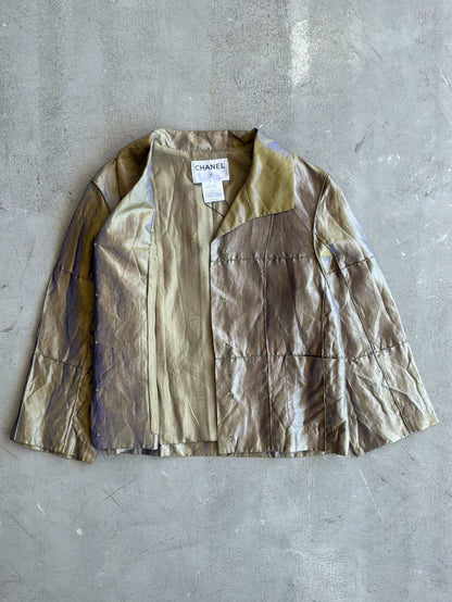 1999 Chanel Silk Nylon Metallic Blazer