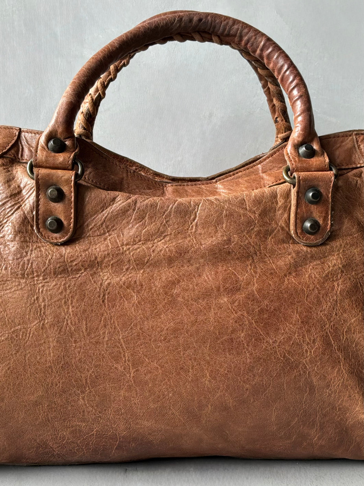 Balenciaga Classic City Rust Brown on Brass Lambskin Bag