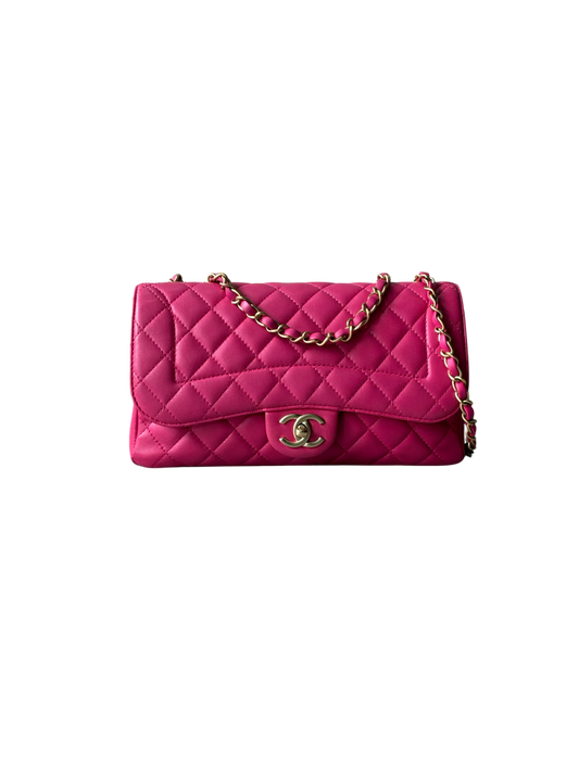 Chanel Classic Single Flap Medium Pink Lambskin Bag