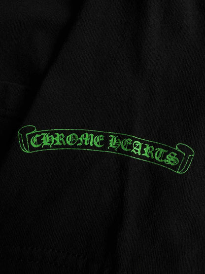 Chrome Hearts Green Cross Scroll Pocket Tee