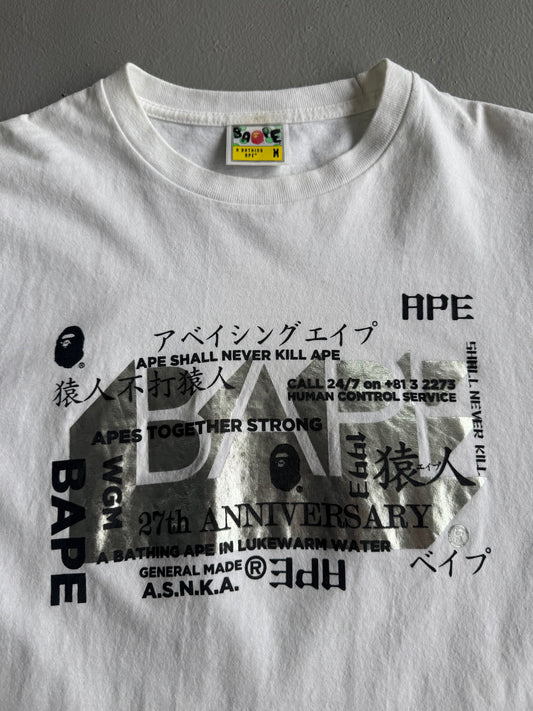 Bape 27TH Anniversary Foil Tee