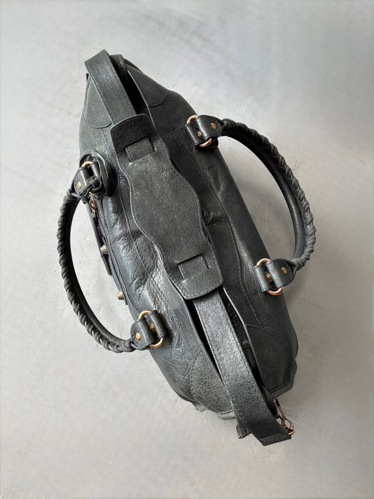 Balenciaga Classic City Gray on Bronze Lambskin Bag