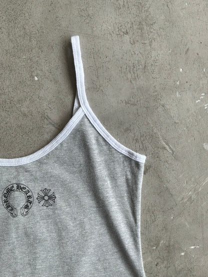 Chrome Hearts Three Logo Gray Mini Dress
