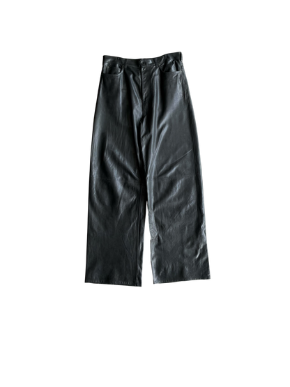 Balenciaga Sample Wide Leather Pants