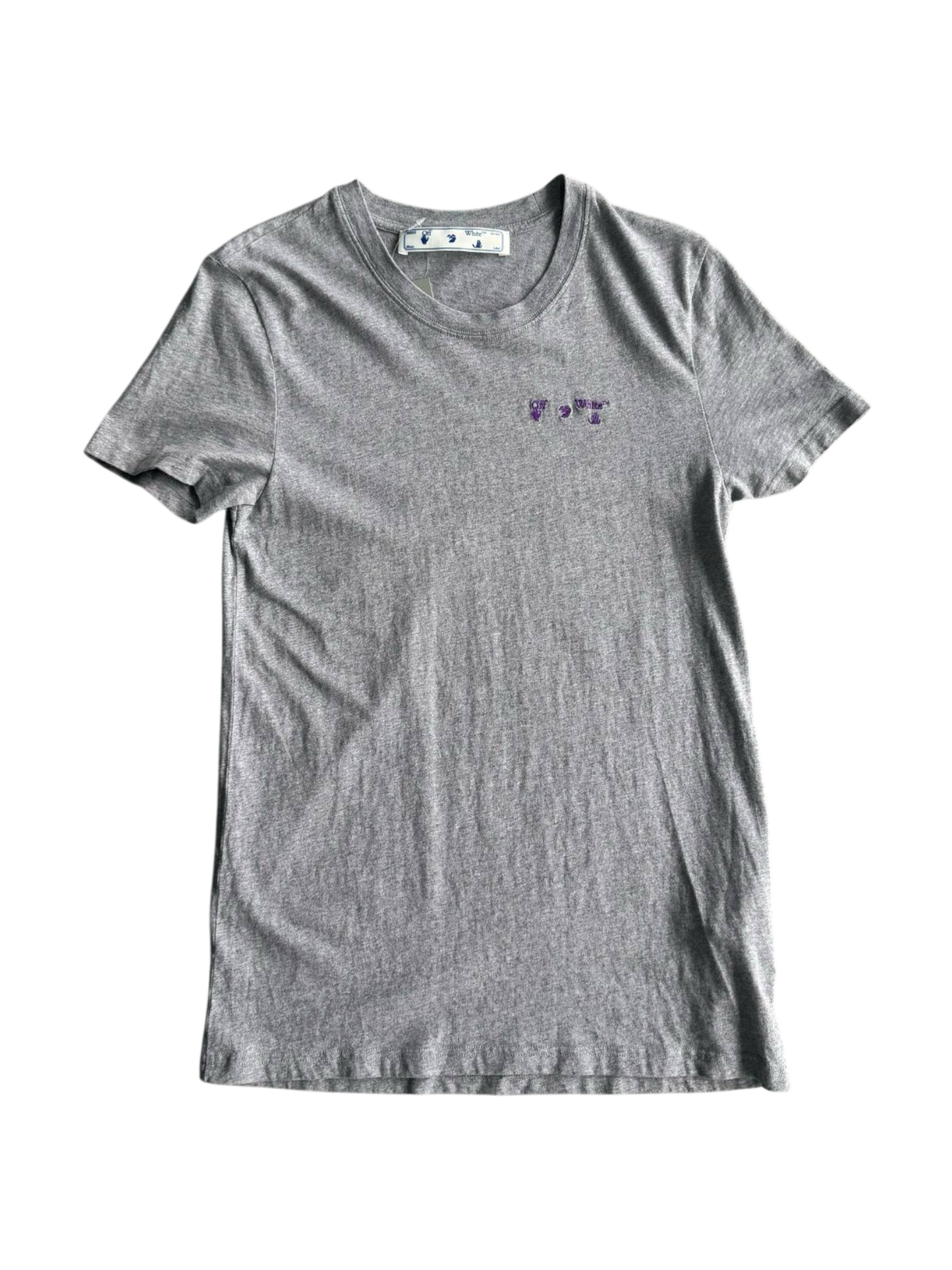 Womens Off-White Embroidered Logo Tee