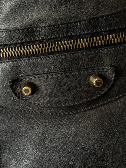 Balenciaga Classic City Black on Brass Lambskin Bag