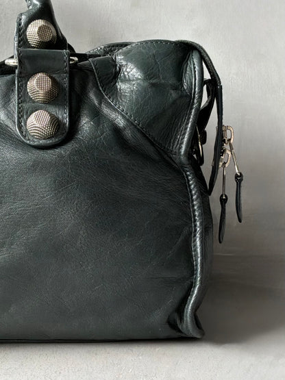 Balenciaga Part Time Dark Green Giant 21 Lambskin Bag