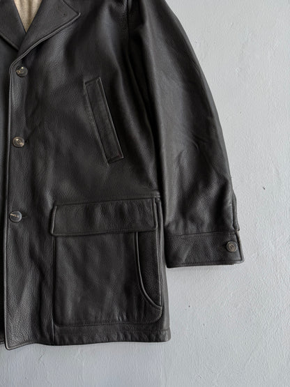 Loro Piana Leather/Cashmere Coat