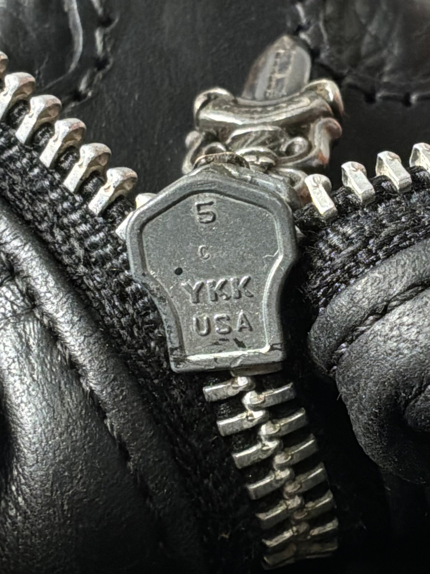 Chrome Hearts Grained Leather Clutch Bag