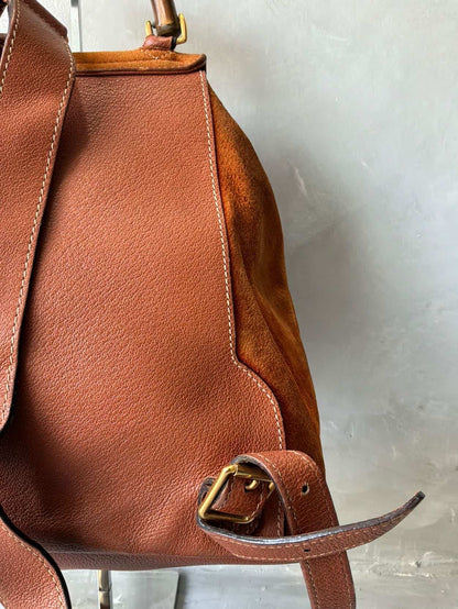2000’s Gucci Suede Bamboo Backpack