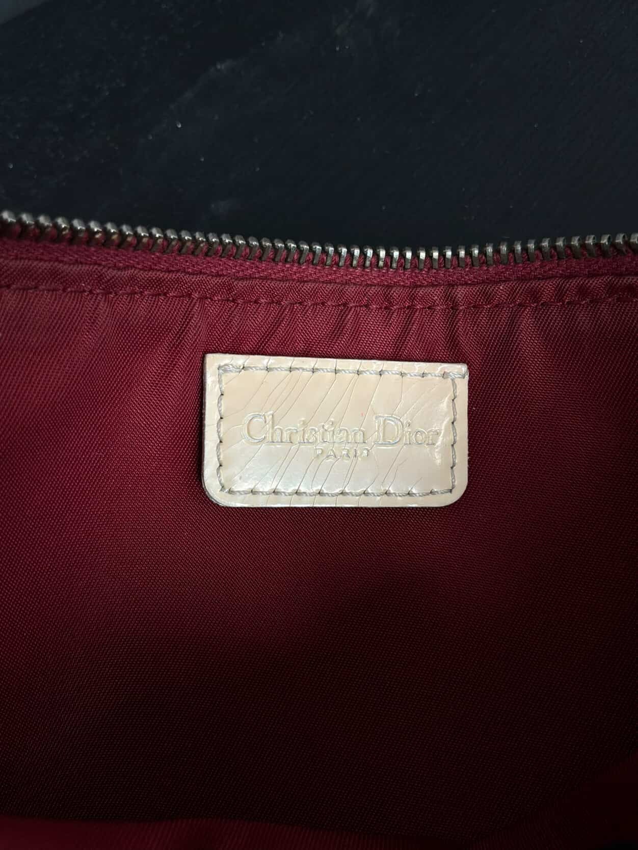 Dior Vintage Oblique Red Saddle Bag