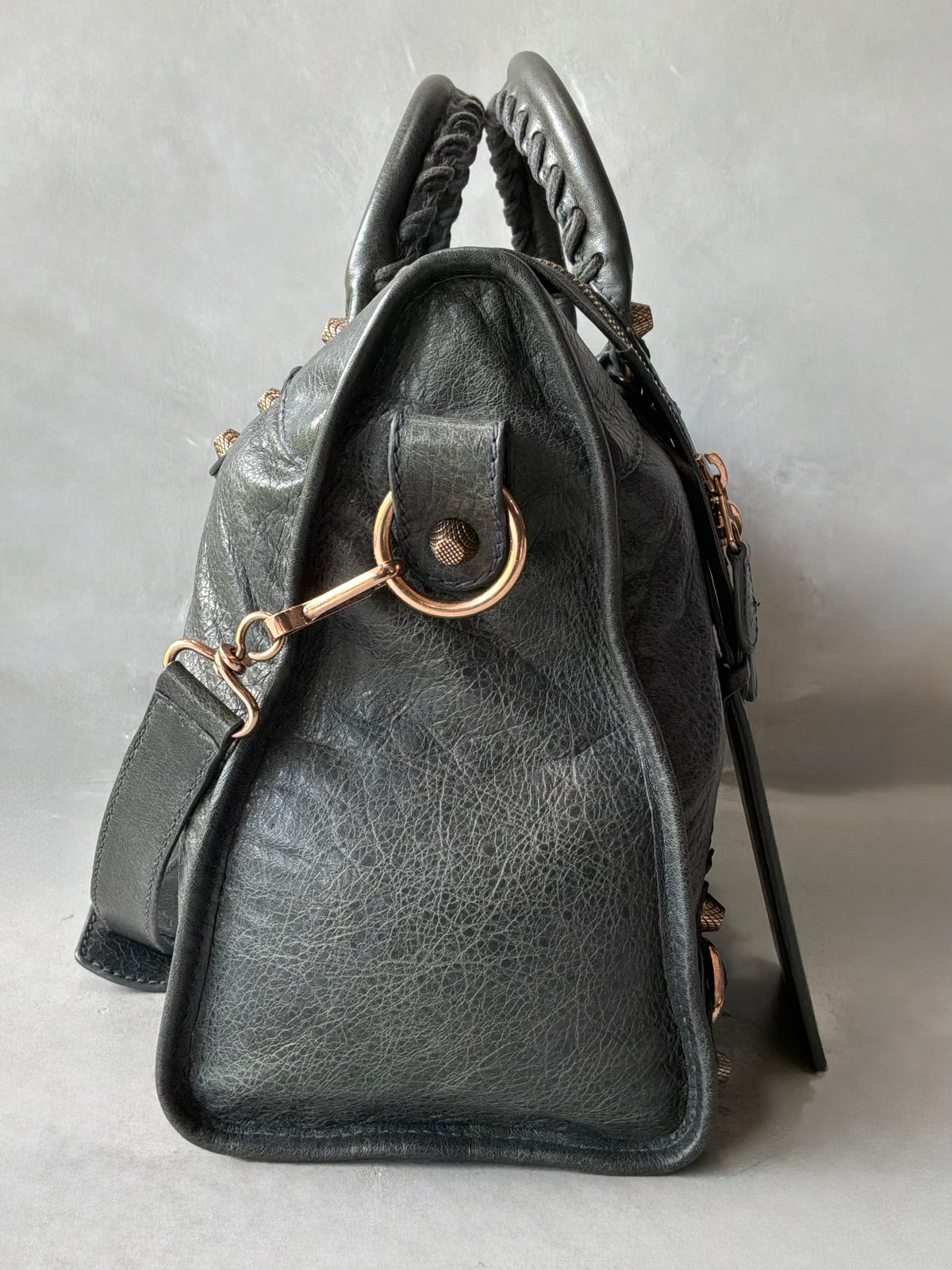 Balenciaga Classic City Gray on Bronze Lambskin Bag