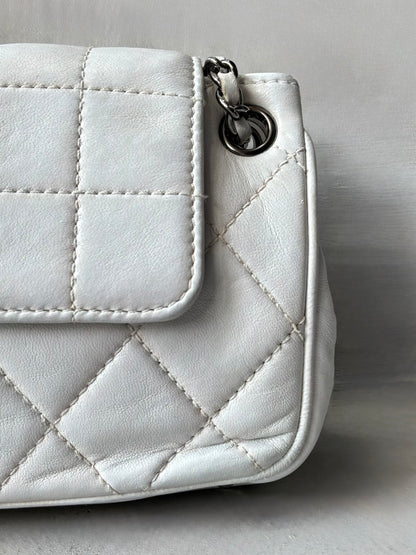 Chanel Choco Bar Quilted White Flap
