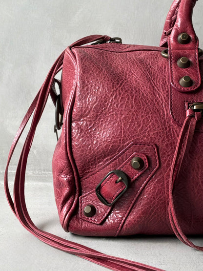 Balenciaga Twiggy Red Lambskin Bag
