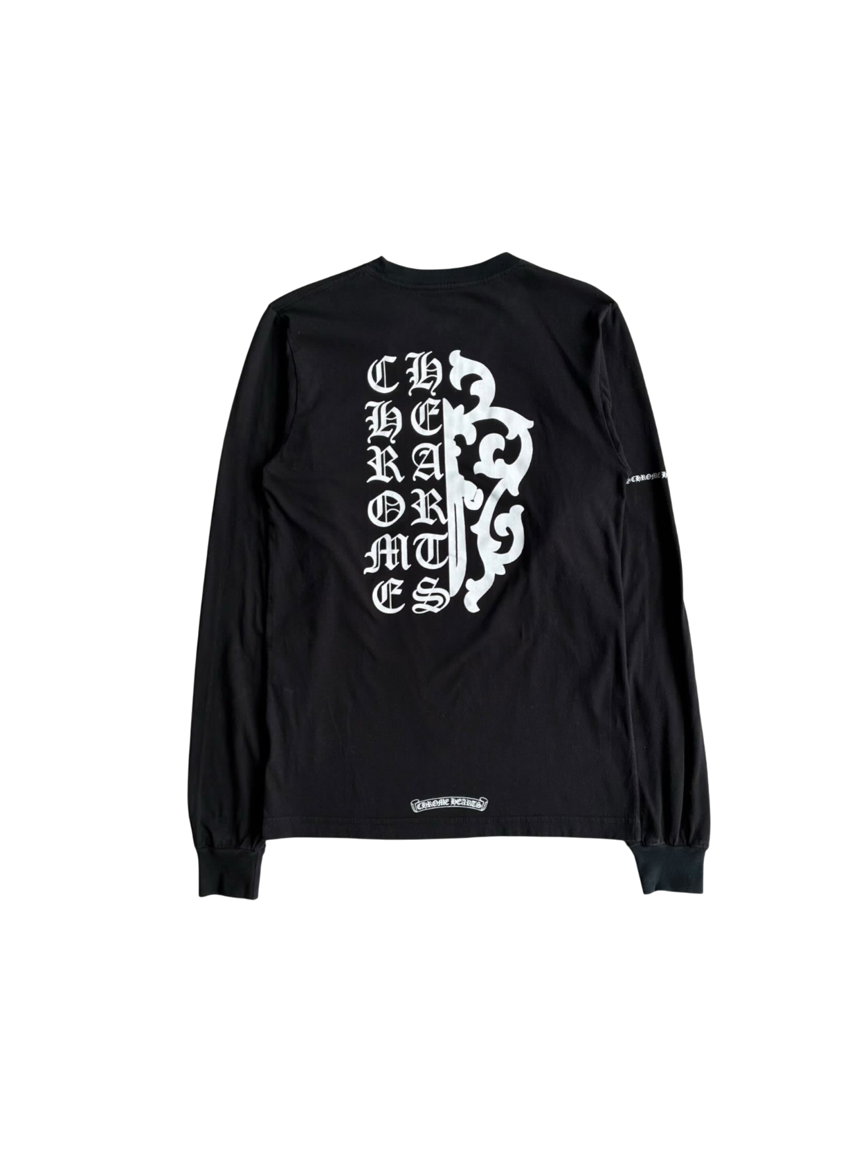 Chrome Hearts Half Script Dagger Black Longsleeves