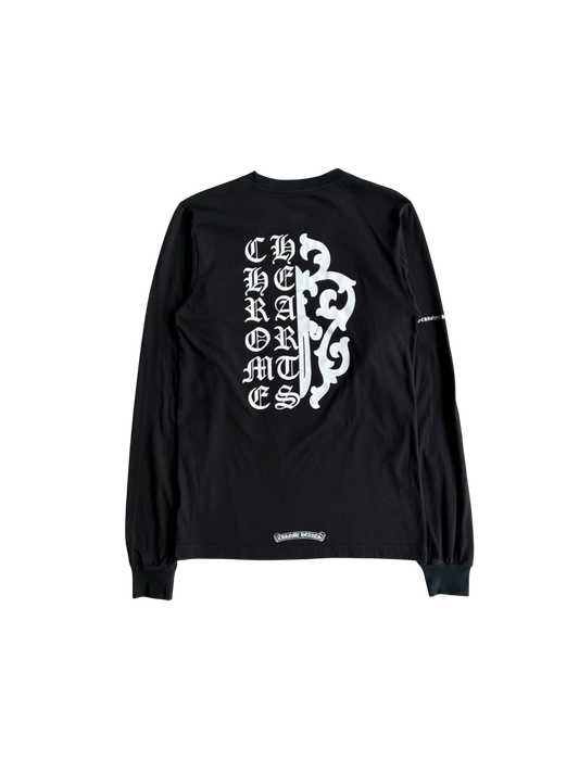 Chrome Hearts Half Script Dagger Black Longsleeves