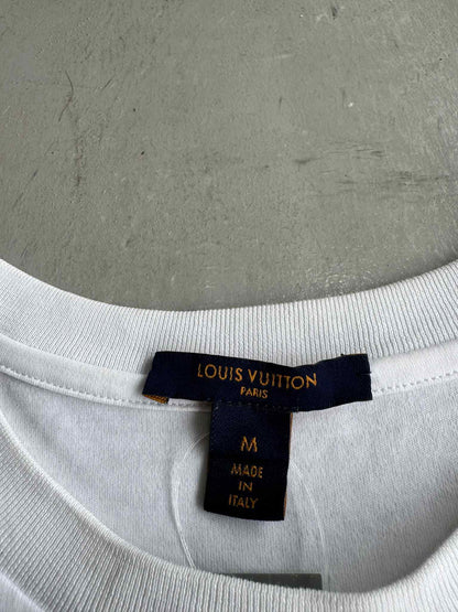 Louis Vuitton white Logo Embroidered shirt