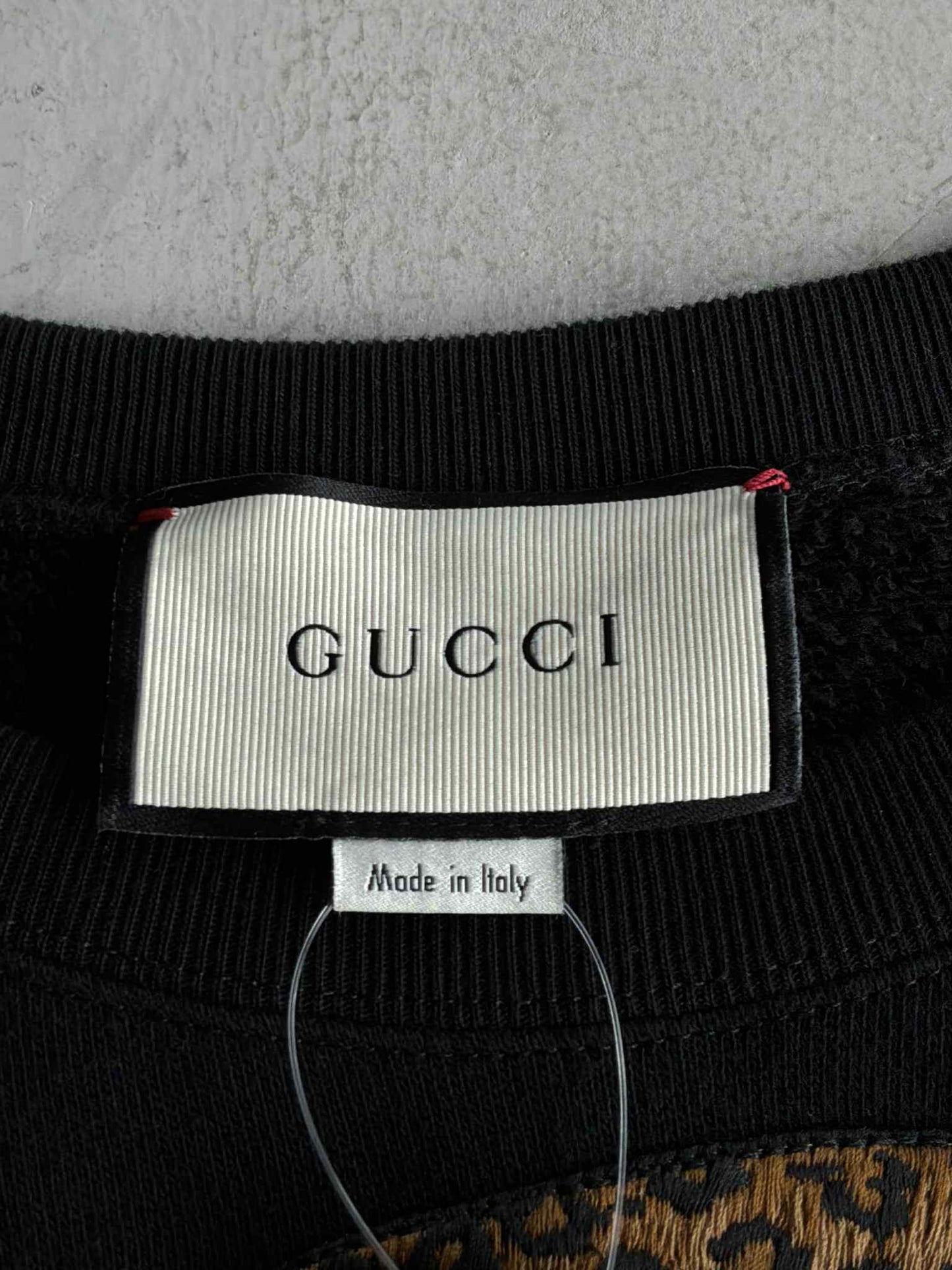 Gucci Leopard Script Crewneck