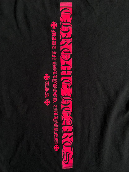 Chrome Hearts Pink Vertical Script Longsleeves