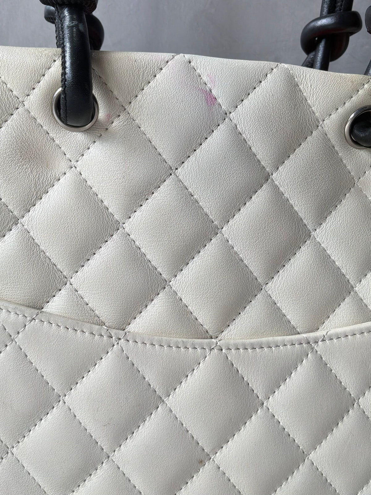 Chanel Cambon Ligne White & Black Small Tote Bag