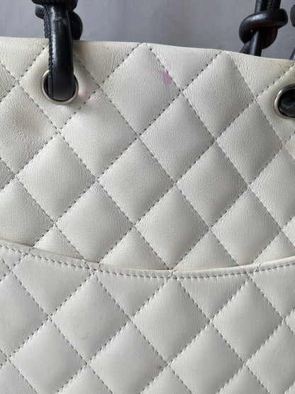 Chanel Cambon Ligne White & Black Small Tote Bag