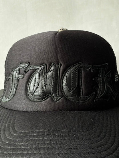 Chrome Hearts Vintage FUCK Black Trucker Hat