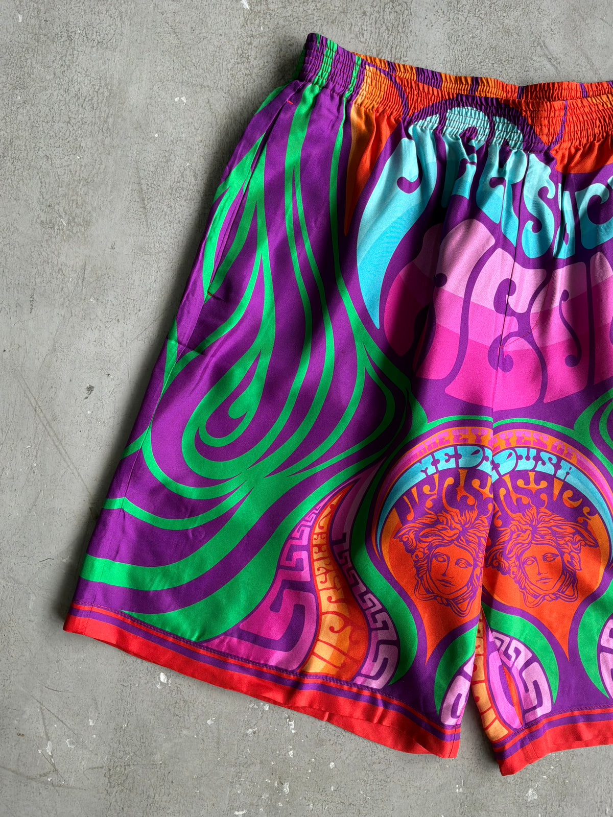 Versace Medusa Music Silk Shorts