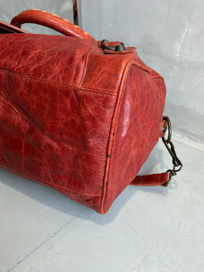 Balenciaga City Twiggy Brown/Orange Brass Hardware