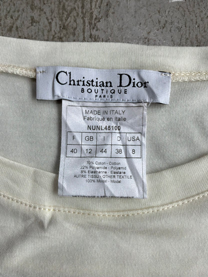 Dior John Galliano Era White Mesh Top