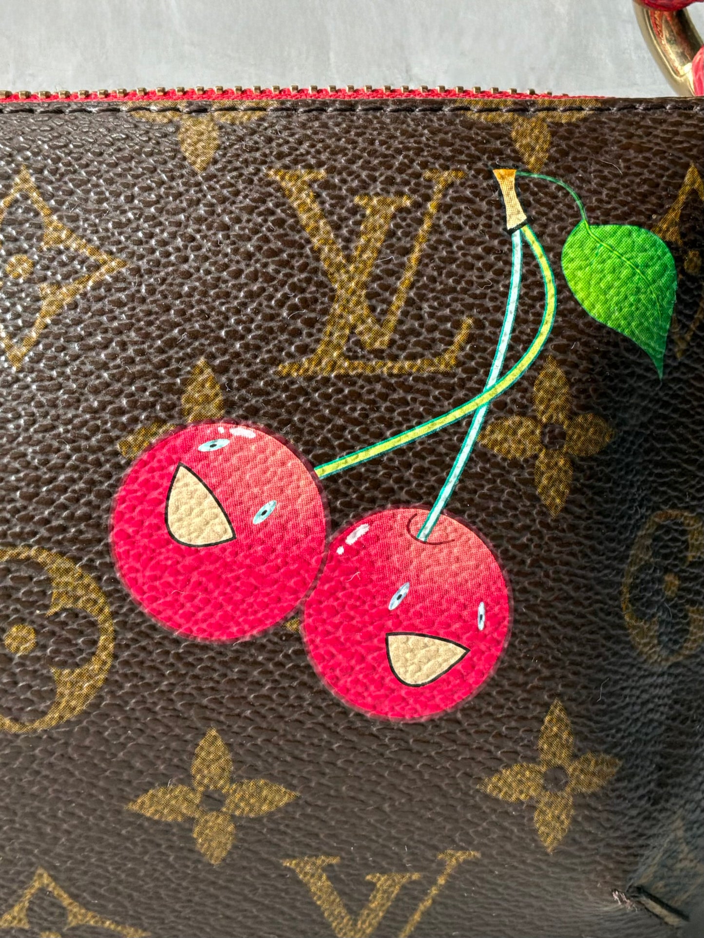 Louis Vuitton x Murakami Cherry Lizard Trim Pochette