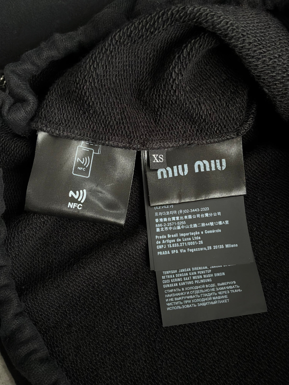 Miu Miu Half Zip Wool Crewneck