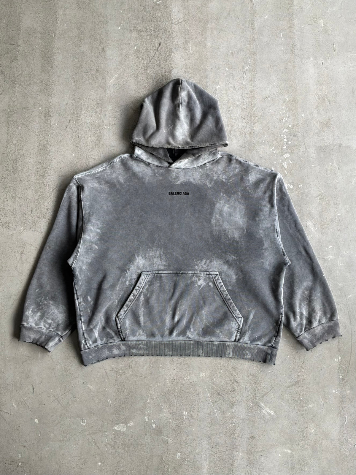 Balenciaga Tie Dye Distressed Hoodie