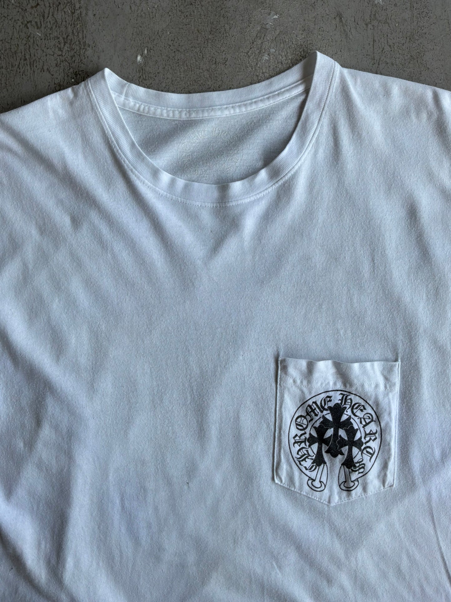 Chrome Hearts Triple Cross Horseshoe White Tee