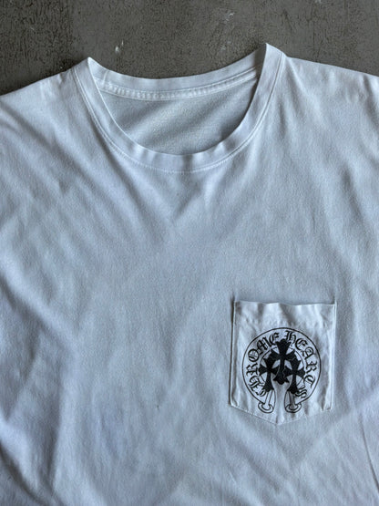 Chrome Hearts Triple Cross Horseshoe White Tee