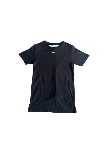 Off- White Diagonal Logo Black Tee