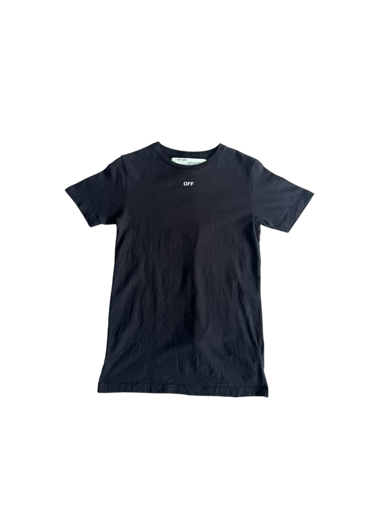 Off- White Diagonal Logo Black Tee