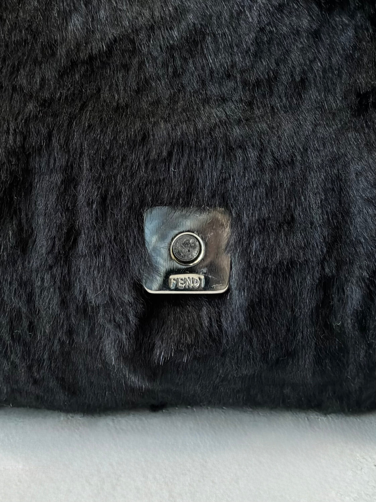 Fendi Rabbit Fur Baguette Bag